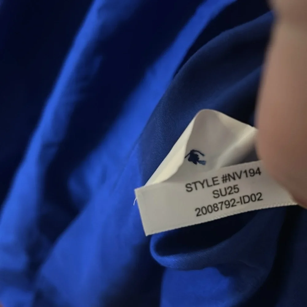 NWT Madewell Shirred Puff-Sleeve Top in Cotton-Silk Voile in Bright Sapphire